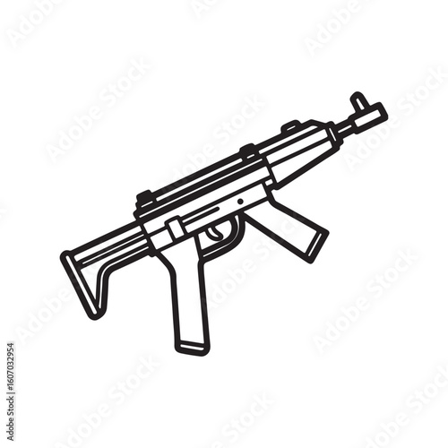 assault rifle vector illustration