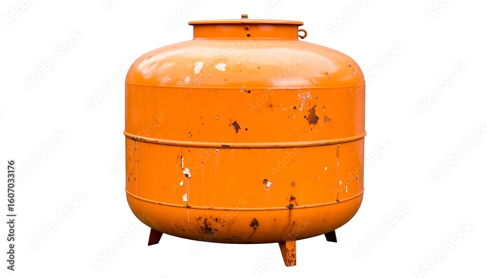 Fototapeta premium Orange storage tank with wear
