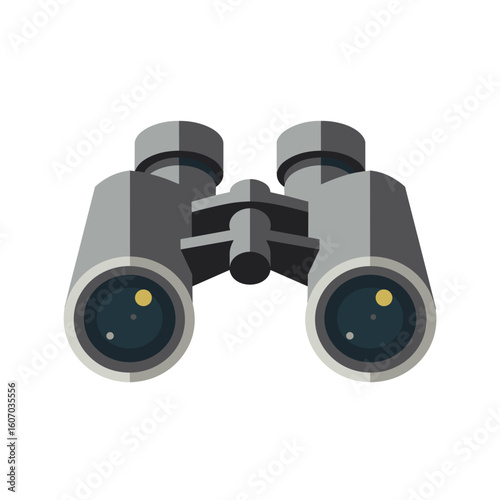 Stylish binoculars revealing distant views, exploration tool