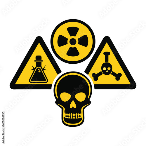 radiation hazard warning sign