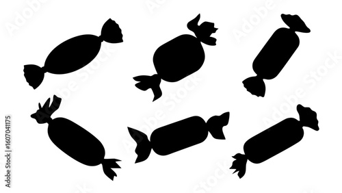 Candy silhouette vector, candy icon, vector illustration
