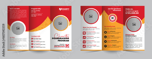 Boost your charity's impact with this unique Charity Fundraising Program Trifold Brochure Design Template. Perfect for promoting donation drives, nonprofit events, and community support initiatives
