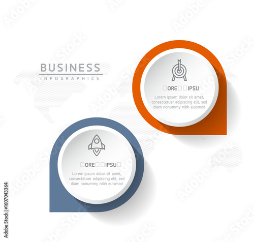 Vector business Presentation Connecting Steps Infographic Template
