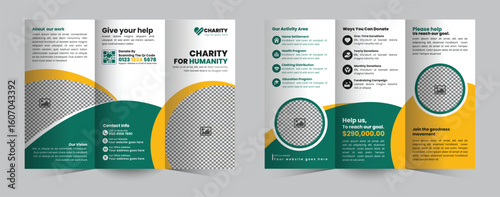 Boost your charity's impact with this unique Charity Fundraising Program Trifold Brochure Design Template. Perfect for promoting donation drives, nonprofit events, and community support initiatives
