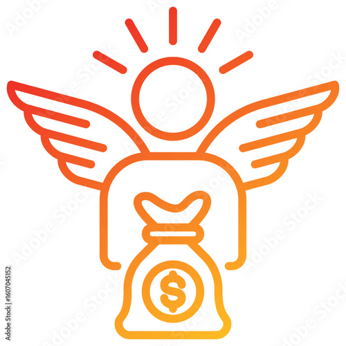 Angel Investor Line Gradient Icon