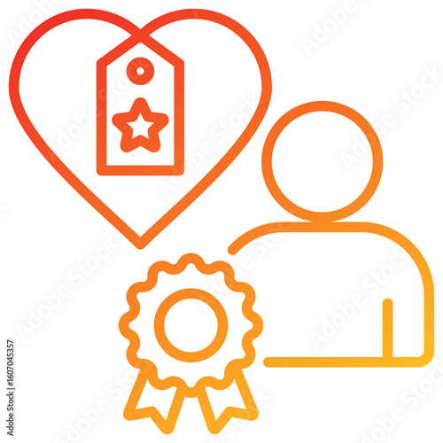 Brand Loyalty Line Gradient Icon