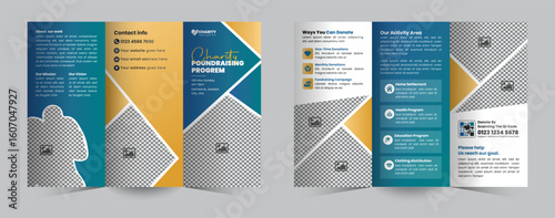 Boost your charity's impact with this unique Charity Fundraising Program Trifold Brochure Design Template. Perfect for promoting donation drives, nonprofit events, and community support initiatives