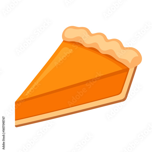 orange pie slice cartoon style clip art preview
