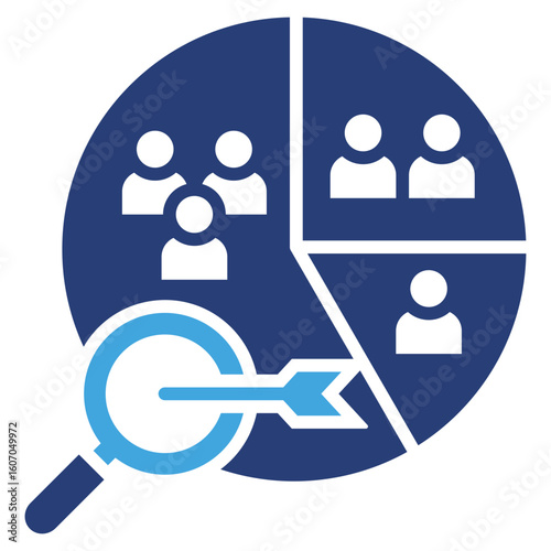 Market Segmentation Two Color Icon