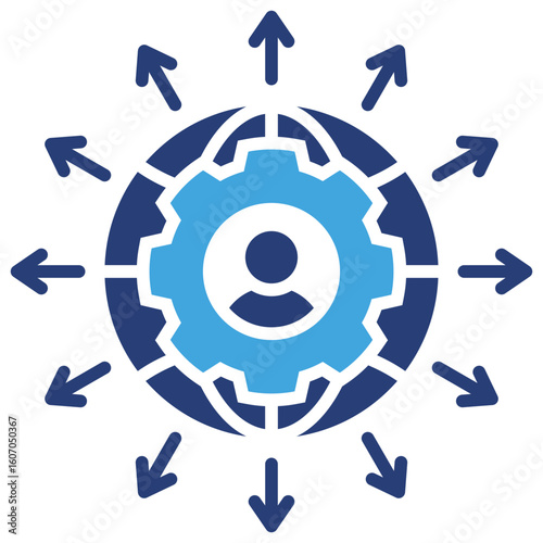 Outsourcing Two Color Icon