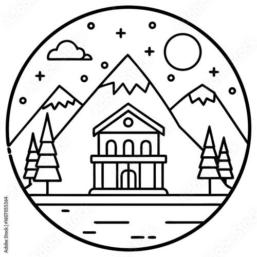 Miniatures line art vector