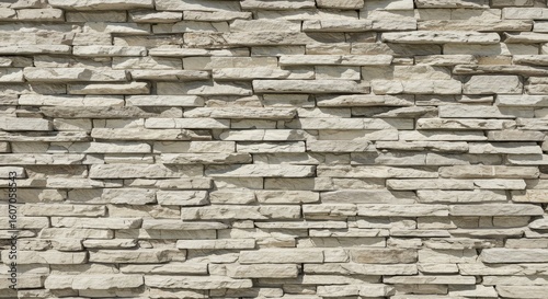 Stone Wall Texture Background with Decorative Facing Material