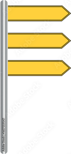 Directional signpost with multiple arrows pointing various ways, guide your audience forward