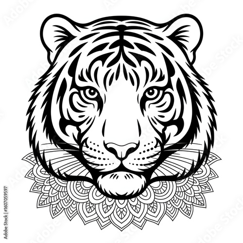 tiger head vector