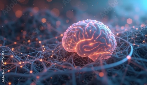 Minimalist neural background with glowing lines forming abstract brain-like patterns over a soft gradient. Perfect for AI branding, tech slides, or clean digital design