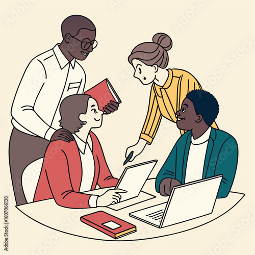 Diversity & Inclusion Meeting – Flat Vector Corporate Sessio Adobe Illustrator Artwork