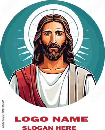 Jesus resucitado logo vector white background .
