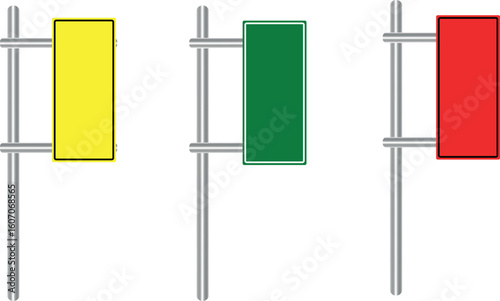 Traffic light set conveys stop go caution safety control driving rules transportation signs regulatory road