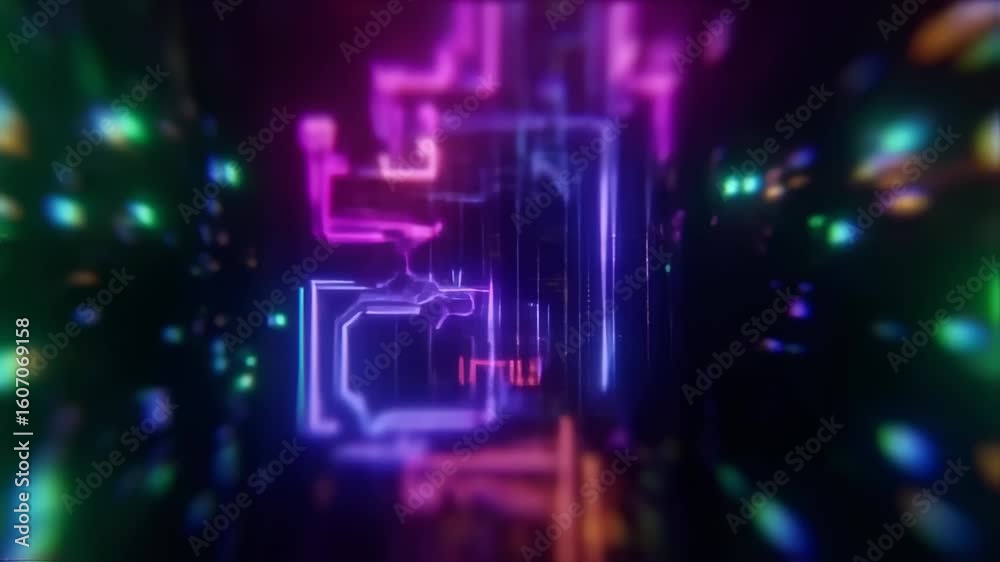 Neon city lights Neon city lights