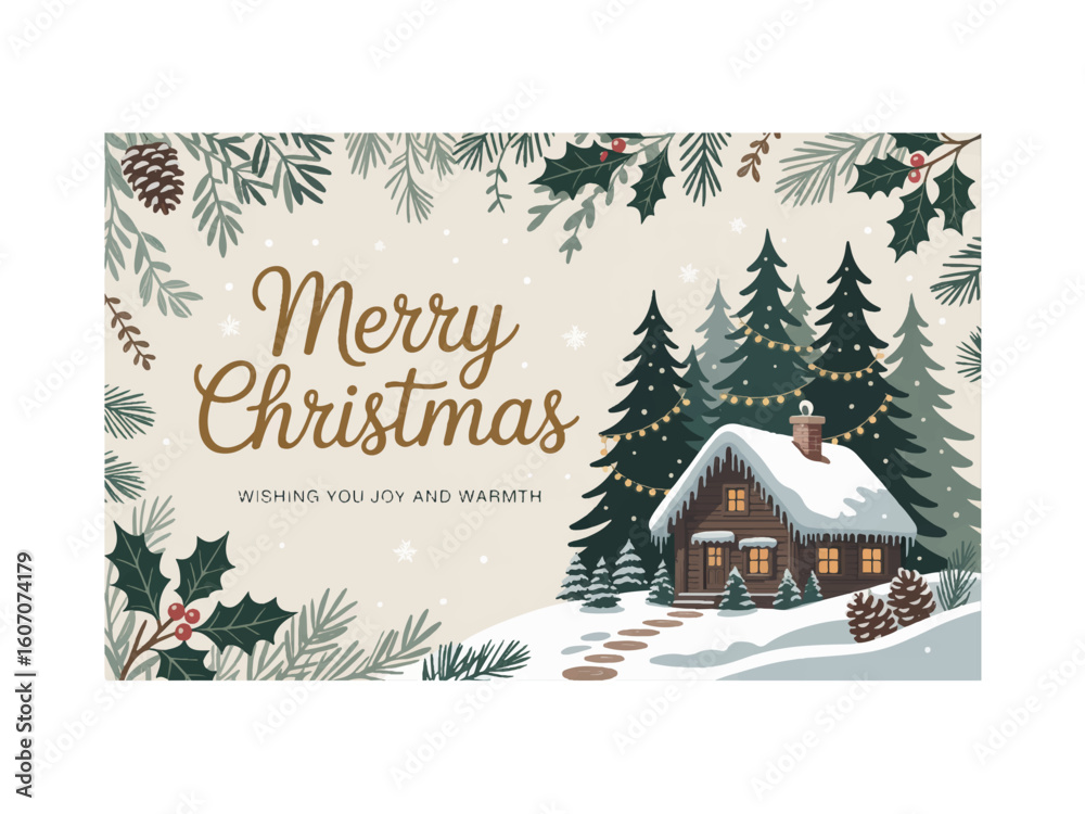 Fototapeta premium Merry Christmas event illustration vector design