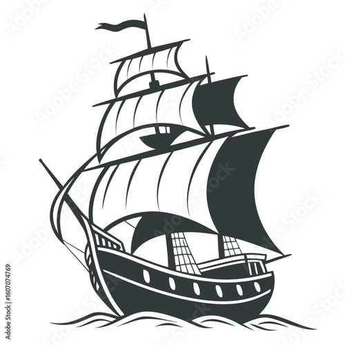 pirate ship silhouette