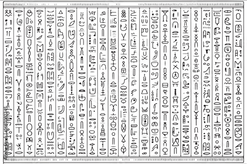 Ancient Egyptian Hieroglyphic Script hieroglyphs symbols