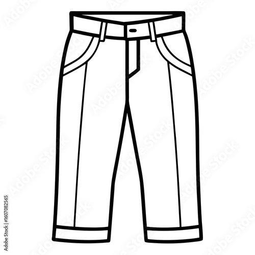 Pant Sketch – Minimal Art Vector