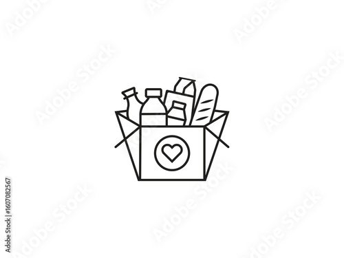 Show your support with a food donation basket for those in need, a simple way to make a real difference in your community with pantry staples and fresh bread