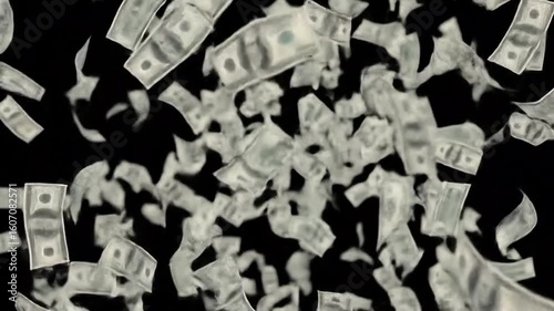 Falling money animated graphic