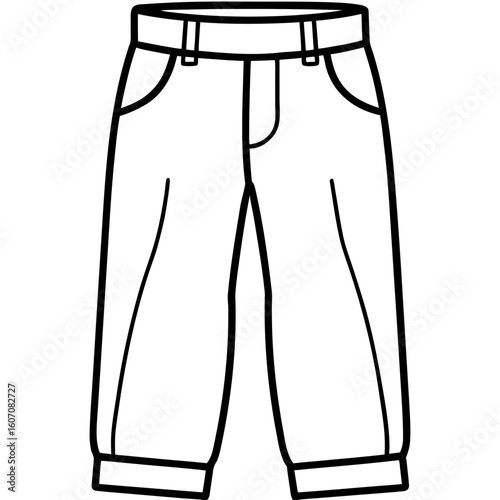 Pant Sketch – Minimal Art Vector