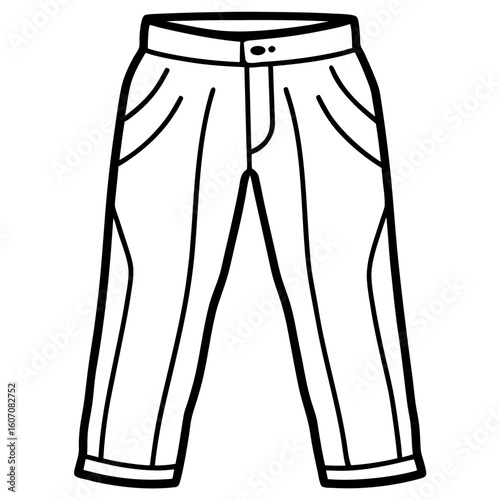 Pant Sketch – Minimal Art Vector