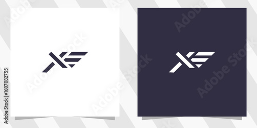 letter xe ex logo design vector