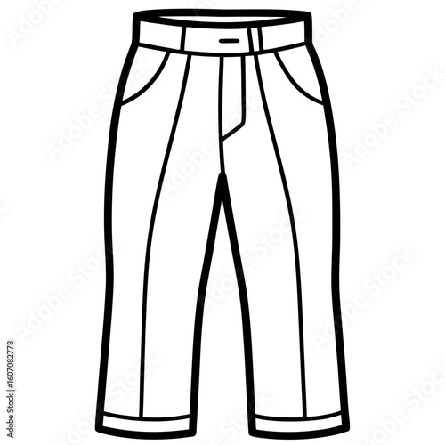 Pant Sketch – Minimal Art Vector
