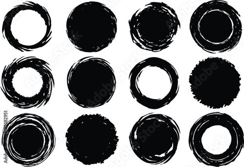 Adobe Illustrator Artwork, Paint brush strokes, Vector artistic paint ink broush stoake,line,texture,background for text.
