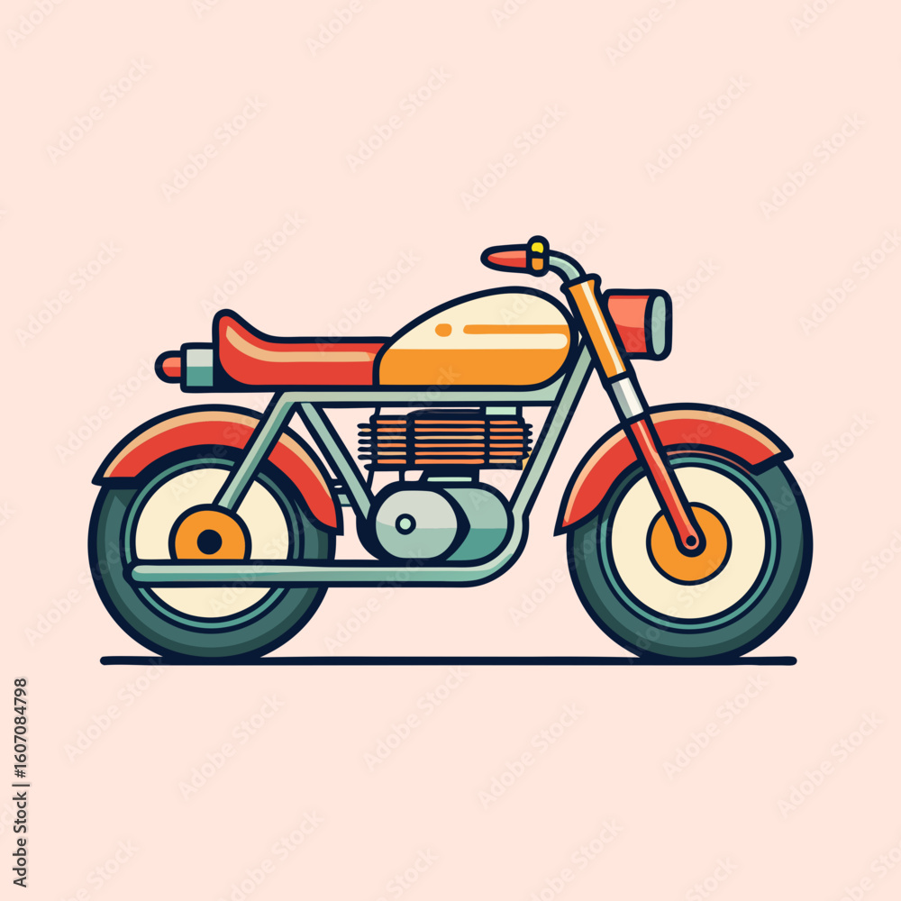 Fototapeta premium vector illustration of a motorcycle