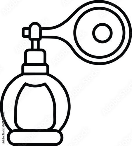 breast pump icon line art vector illustration on transparent background