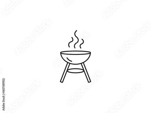 Get ready for summer fun with this grill icon for your website or marketing, imagine delicious barbecues with family and friends using this simple design.