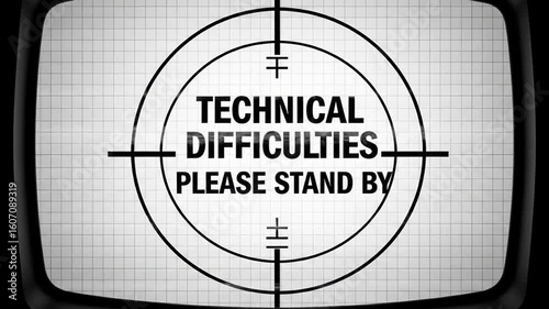 Vintage television technical difficulties