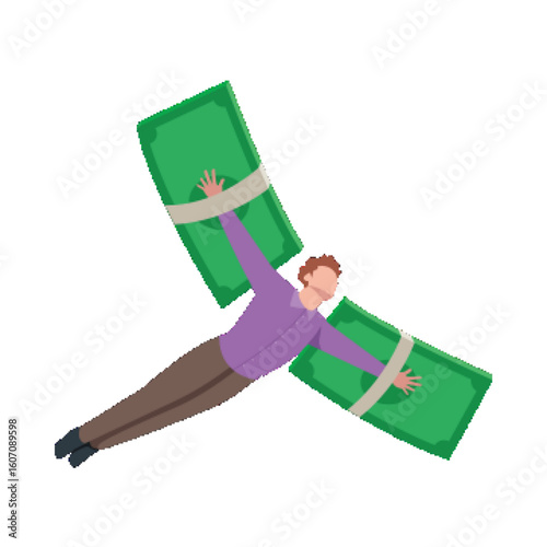 This festive illustration features Santa Claus and a Christmas elf with a red gift box and ribbon, perfect for holiday celebration shopping