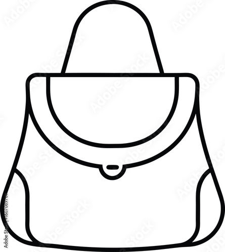 diaper bag icon line art vector illustration on transparent background