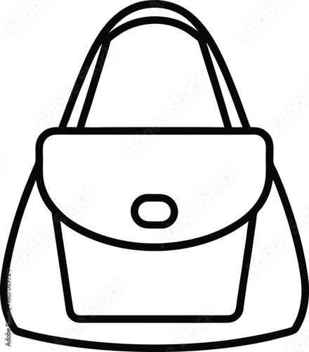 diaper bag icon line art vector illustration on transparent background
