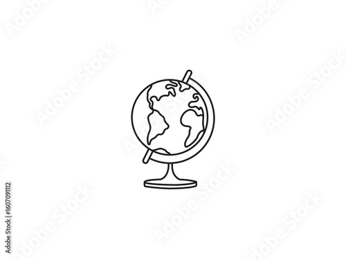 Explore the world with a simple globe icon, perfect for education, travel, and global business concepts, conveying exploration and discovery.