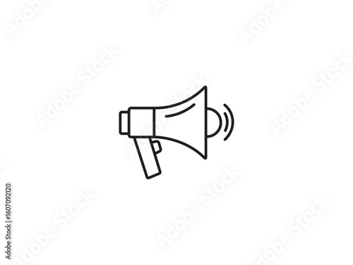 Amplify your message with this attention-grabbing megaphone icon, perfect for announcements, marketing, and social media campaigns that demand to be heard.