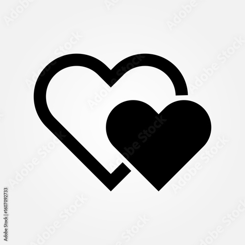 Love and affection icon symbol illustration vector eps10 logo template design 