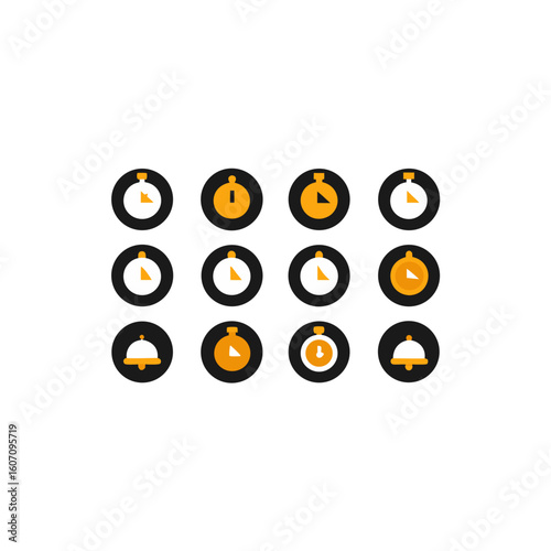  different timer with bell icon set