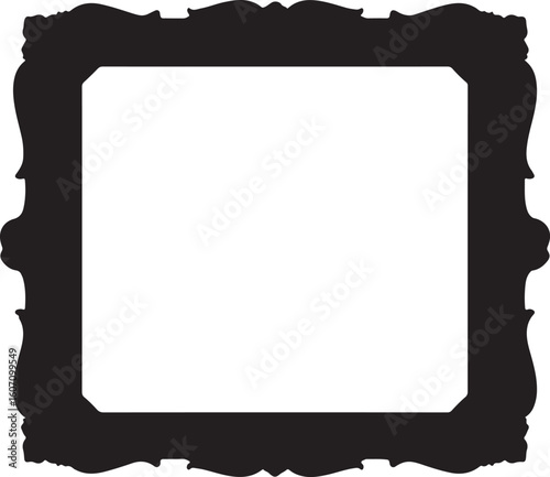 Old photo frame in silhouette.
