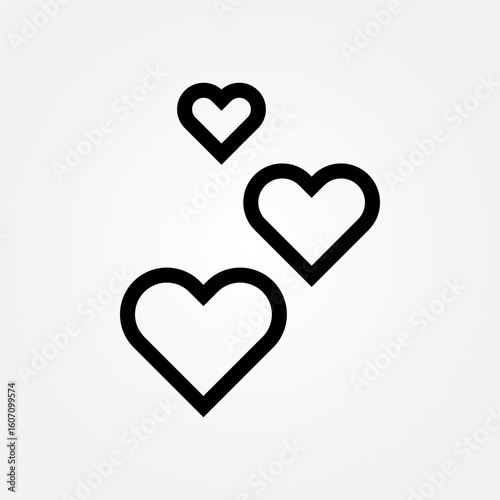 Love and affection icon symbol illustration vector eps10 logo template design 