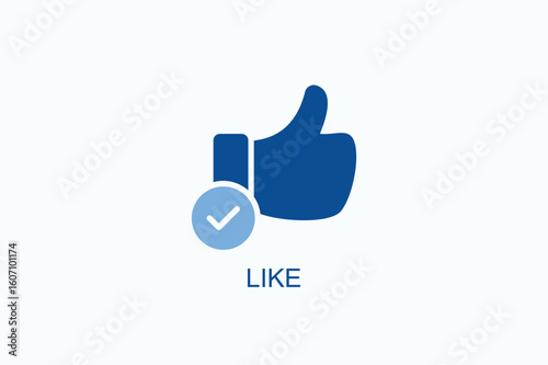 Like Icon Or Logo Isolated Vector Illustration