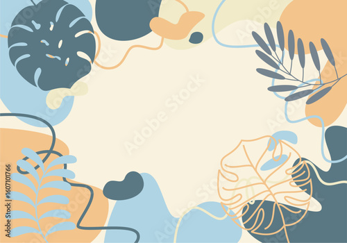Abstract Tropical Floral Background Design