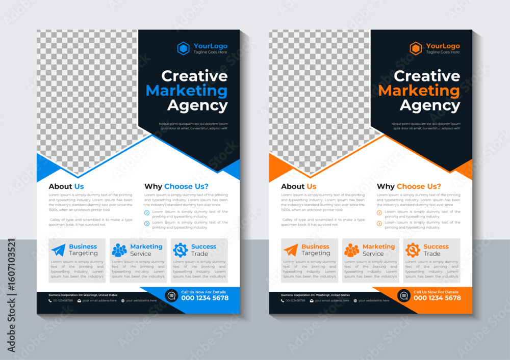 Obraz premium Business Flyer Design Template, Annual Report, Marketing, layout, Vector Illustrator